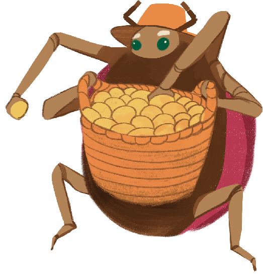 Escarabajo sembrando