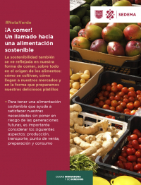 ¡A comer! Un llamado hacia una alimentación sostenible