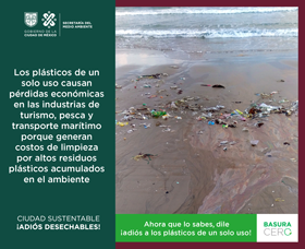 Los plásticos de un solo uso causa pérdidas económicas