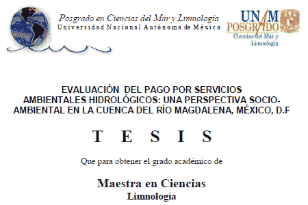 Evaluación del Pago por Servicios Ambientales Hidrológicos