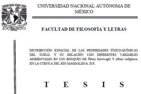 Distribución Espacial de las propiedades físico-químicas