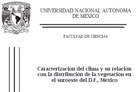 Caracterización del clima y su relación con la distribución de la Vegetación
