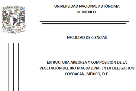 Estructura arbórea y composición de la vegetación del RM