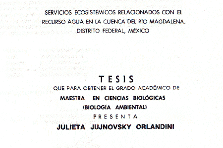 Servicios ecosistémicos relacionados con el Recurso Agua