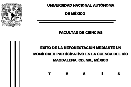 Exito de la reforestación mediante un monitoreo